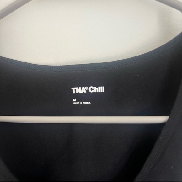 NEW Aritzia TNA Chill Malibu Ruched Dress in Black Women's Size Medium - Picture 9 of 11